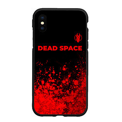 Чехол iPhone XS Max матовый Dead Space - red gradient посередине, цвет: 3D-черный