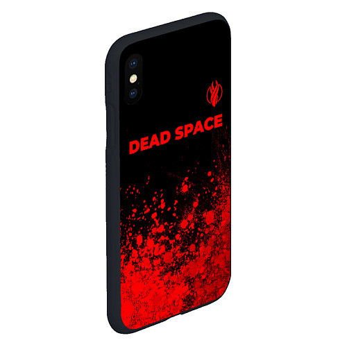 Чехол iPhone XS Max матовый Dead Space - red gradient посередине / 3D-Черный – фото 2