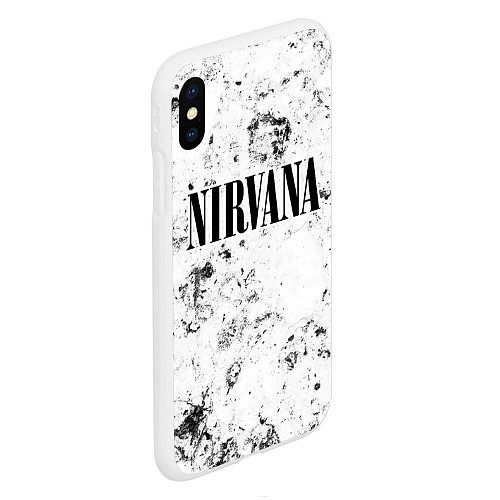 Чехол iPhone XS Max матовый Nirvana dirty ice / 3D-Белый – фото 2