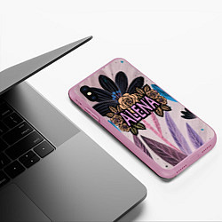 Чехол iPhone XS Max матовый Alena roses, цвет: 3D-розовый — фото 2