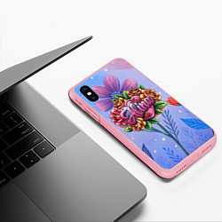 Чехол iPhone XS Max матовый Алина объемные розы, цвет: 3D-баблгам — фото 2