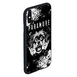 Чехол iPhone XS Max матовый Paramore рок пес, цвет: 3D-черный — фото 2