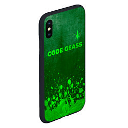 Чехол iPhone XS Max матовый Code Geass - green gradient посередине, цвет: 3D-черный — фото 2