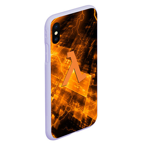 Чехол iPhone XS Max матовый Half life abstraction / 3D-Светло-сиреневый – фото 2