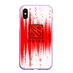 Чехол iPhone XS Max матовый Dota abstraction, цвет: 3D-сиреневый