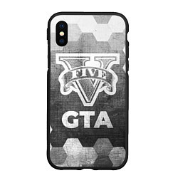 Чехол iPhone XS Max матовый GTA - grey gradient, цвет: 3D-черный