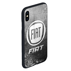 Чехол iPhone XS Max матовый Fiat - grey gradient, цвет: 3D-черный — фото 2