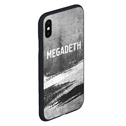 Чехол iPhone XS Max матовый Megadeth - grey gradient посередине, цвет: 3D-черный — фото 2