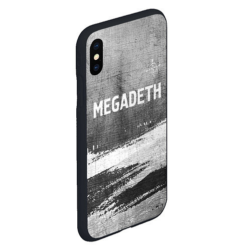 Чехол iPhone XS Max матовый Megadeth - grey gradient посередине / 3D-Черный – фото 2