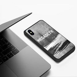 Чехол iPhone XS Max матовый Megadeth - grey gradient посередине, цвет: 3D-черный — фото 2