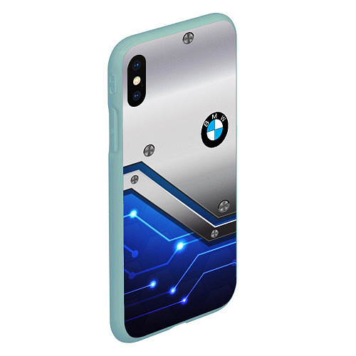 Чехол iPhone XS Max матовый BMW geometry nano / 3D-Мятный – фото 2