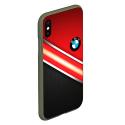 Чехол iPhone XS Max матовый BMW geometry steel, цвет: 3D-темно-зеленый — фото 2