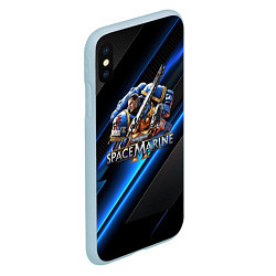 Чехол iPhone XS Max матовый Captain Titus Warhammer 40000 space marine 2, цвет: 3D-голубой — фото 2