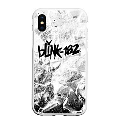 Чехол iPhone XS Max матовый Blink 182 white graphite, цвет: 3D-белый