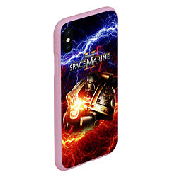 Чехол iPhone XS Max матовый Warhammer 40000 space marine 2, цвет: 3D-розовый — фото 2