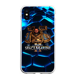 Чехол iPhone XS Max матовый Captain Warhammer 40000 space marine 2 Titus, цвет: 3D-белый