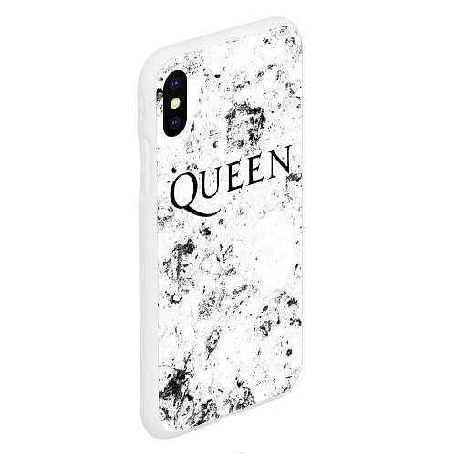 Чехол iPhone XS Max матовый Queen dirty ice / 3D-Белый – фото 2