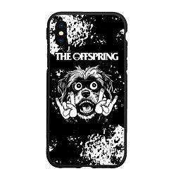 Чехол iPhone XS Max матовый The Offspring рок пес, цвет: 3D-черный