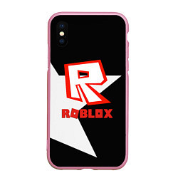 Чехол iPhone XS Max матовый Roblox star, цвет: 3D-розовый