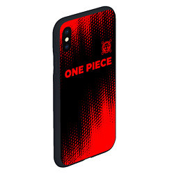 Чехол iPhone XS Max матовый One Piece - red gradient посередине, цвет: 3D-черный — фото 2