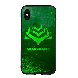 Чехол iPhone XS Max матовый Warframe - green gradient, цвет: 3D-черный