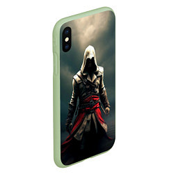 Чехол iPhone XS Max матовый Assassins creed 2, цвет: 3D-салатовый — фото 2