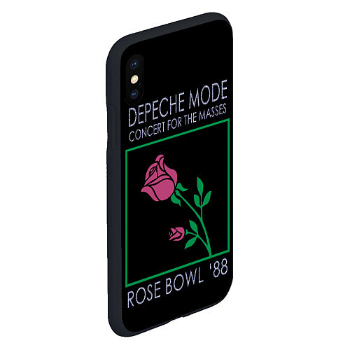 Чехол iPhone XS Max матовый Depeche Mode - Rose Bowl / 3D-Черный – фото 2