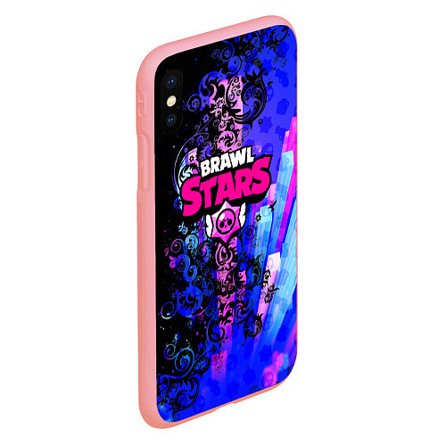 Чехол iPhone XS Max матовый Brawl stars neon abstraction / 3D-Баблгам – фото 2