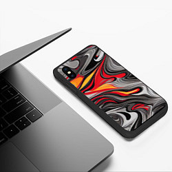 Чехол iPhone XS Max матовый Плеть красок, цвет: 3D-черный — фото 2