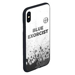 Чехол iPhone XS Max матовый Blue Exorcist - white gradient посередине, цвет: 3D-черный — фото 2