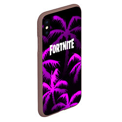 Чехол iPhone XS Max матовый Fortnite тропики, цвет: 3D-коричневый — фото 2