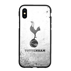 Чехол iPhone XS Max матовый Tottenham - white gradient, цвет: 3D-черный