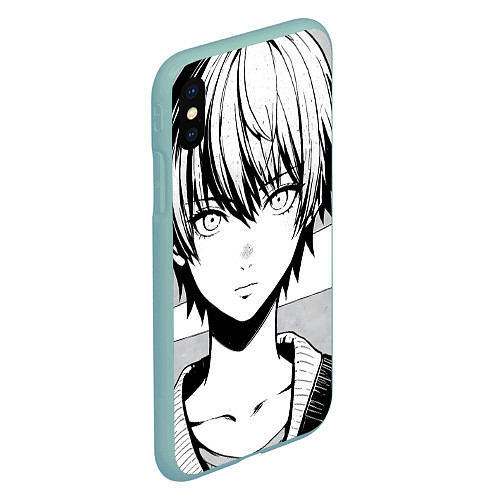 Чехол iPhone XS Max матовый A boy manga / 3D-Мятный – фото 2