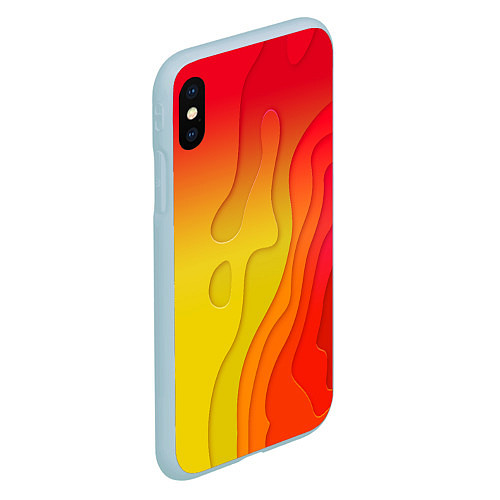 Чехол iPhone XS Max матовый Оптические разводы абстракция / 3D-Голубой – фото 2