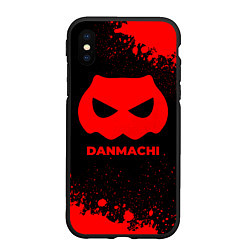 Чехол iPhone XS Max матовый DanMachi - red gradient, цвет: 3D-черный