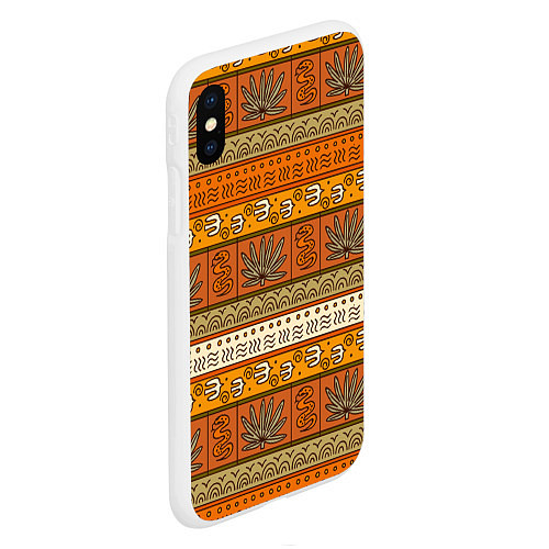 Чехол iPhone XS Max матовый В африканском стиле / 3D-Белый – фото 2