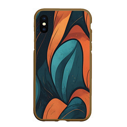 Чехол iPhone XS Max матовый Темные и теплые контрасты, цвет: 3D-коричневый