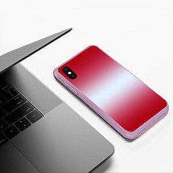 Чехол iPhone XS Max матовый Gradient color, цвет: 3D-сиреневый — фото 2