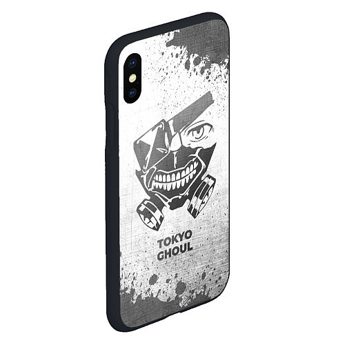 Чехол iPhone XS Max матовый Tokyo Ghoul - white gradient / 3D-Черный – фото 2