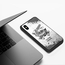 Чехол iPhone XS Max матовый Tokyo Ghoul - white gradient, цвет: 3D-черный — фото 2