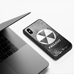 Чехол iPhone XS Max матовый Fallout - grey gradient, цвет: 3D-черный — фото 2