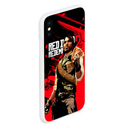 Чехол iPhone XS Max матовый Red Dead Redemption 2 - Wanted, цвет: 3D-белый — фото 2