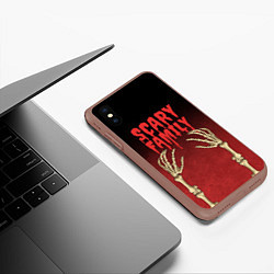 Чехол iPhone XS Max матовый Scary famyli, цвет: 3D-коричневый — фото 2