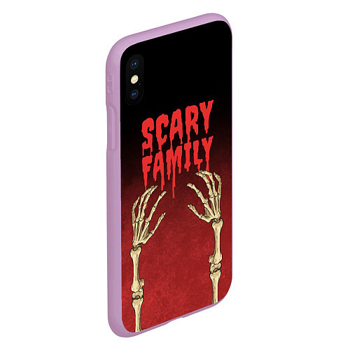 Чехол iPhone XS Max матовый Scary famyli / 3D-Сиреневый – фото 2