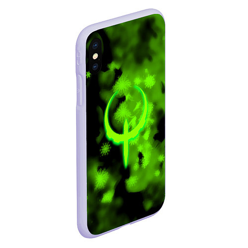 Чехол iPhone XS Max матовый Квейк кислотная зима / 3D-Светло-сиреневый – фото 2