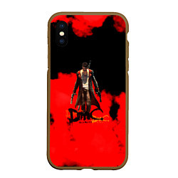 Чехол iPhone XS Max матовый Devil May Cry Dante краски, цвет: 3D-коричневый