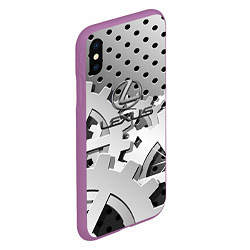 Чехол iPhone XS Max матовый Lexus carbon steel, цвет: 3D-фиолетовый — фото 2