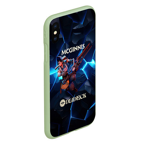 Чехол iPhone XS Max матовый Deadlock McGinnis / 3D-Салатовый – фото 2