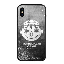 Чехол iPhone XS Max матовый Tomodachi Game - grey gradient, цвет: 3D-черный