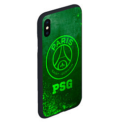 Чехол iPhone XS Max матовый PSG - green gradient, цвет: 3D-черный — фото 2